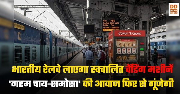भारतीय रेलवे लाएगा स्वचालित वेंडिंग मशीनें : ‘गरम चाय-समोसा’ की आवाज फिर से गूंजेगी