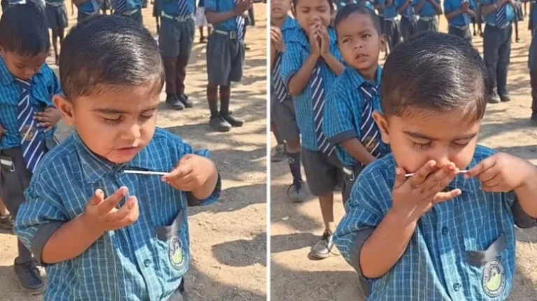 भगवान की भक्ति या लॉलीपॉप की शक्ति? स्कूल के नन्हे ‘जासूस’ की इस हरकत ने इंटरनेट पर मचाई धूम, पीछे वाले दोस्त का स्ट्रगल भी वायरल