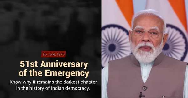 PM Modi statement on 1975 emergency
