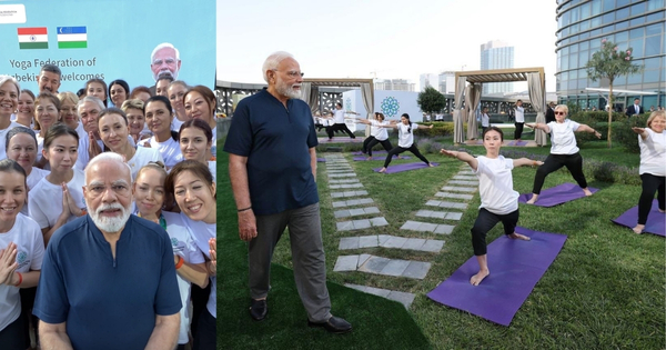 PM Modi Tashkent yoga session, Tashkent