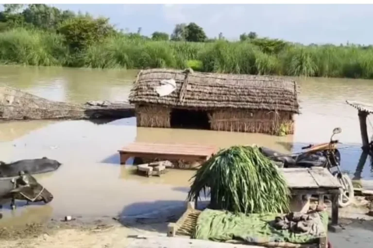 Gonda News : गोंडा में घाघरा का कहर, कई गांव और मजरे जलमग्न